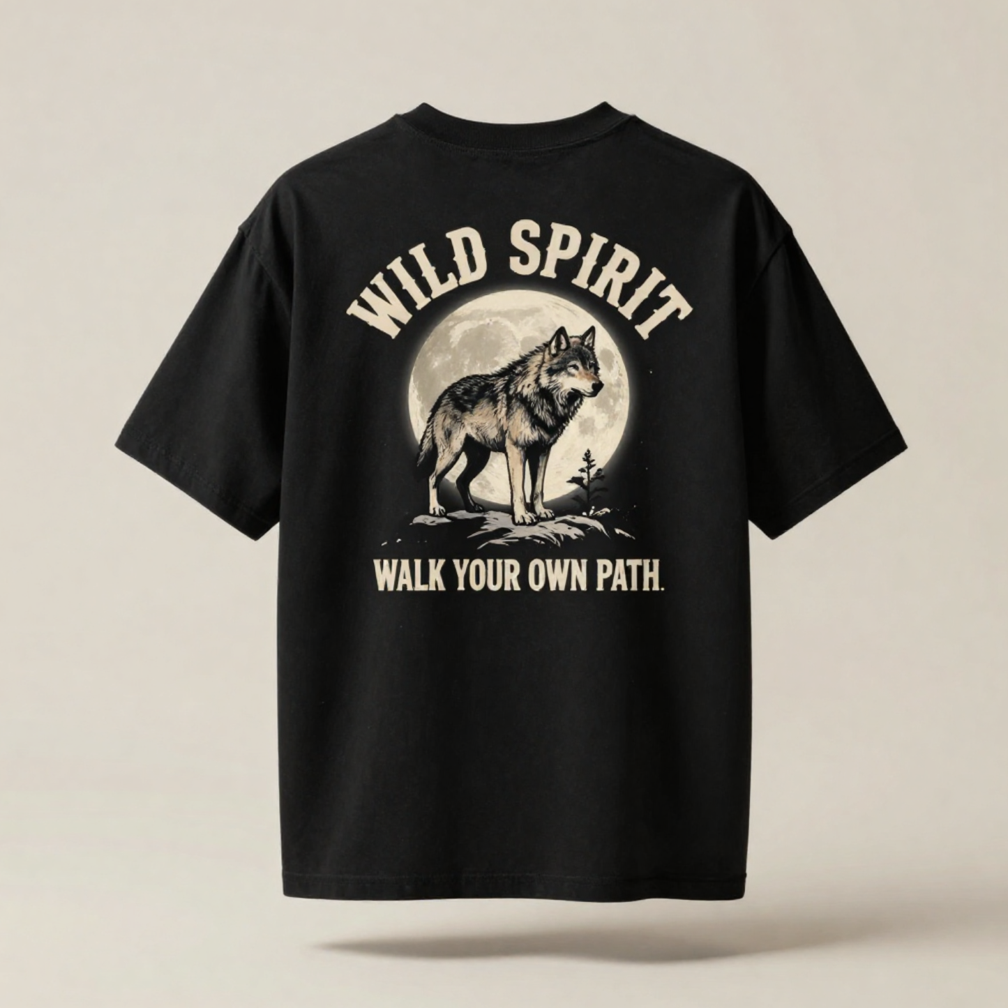Comfease Wild Spirit Wolf Oversized T-Shirt