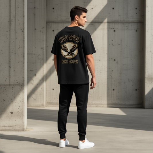 Comfease Wild Spirit Eagle Oversized T-Shirt