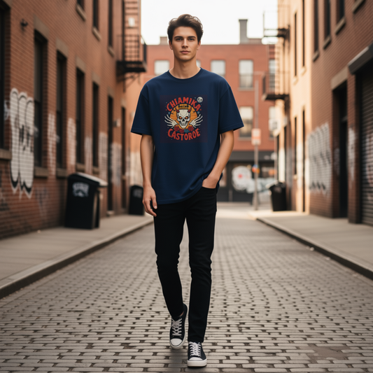 oversized skull graphic tee