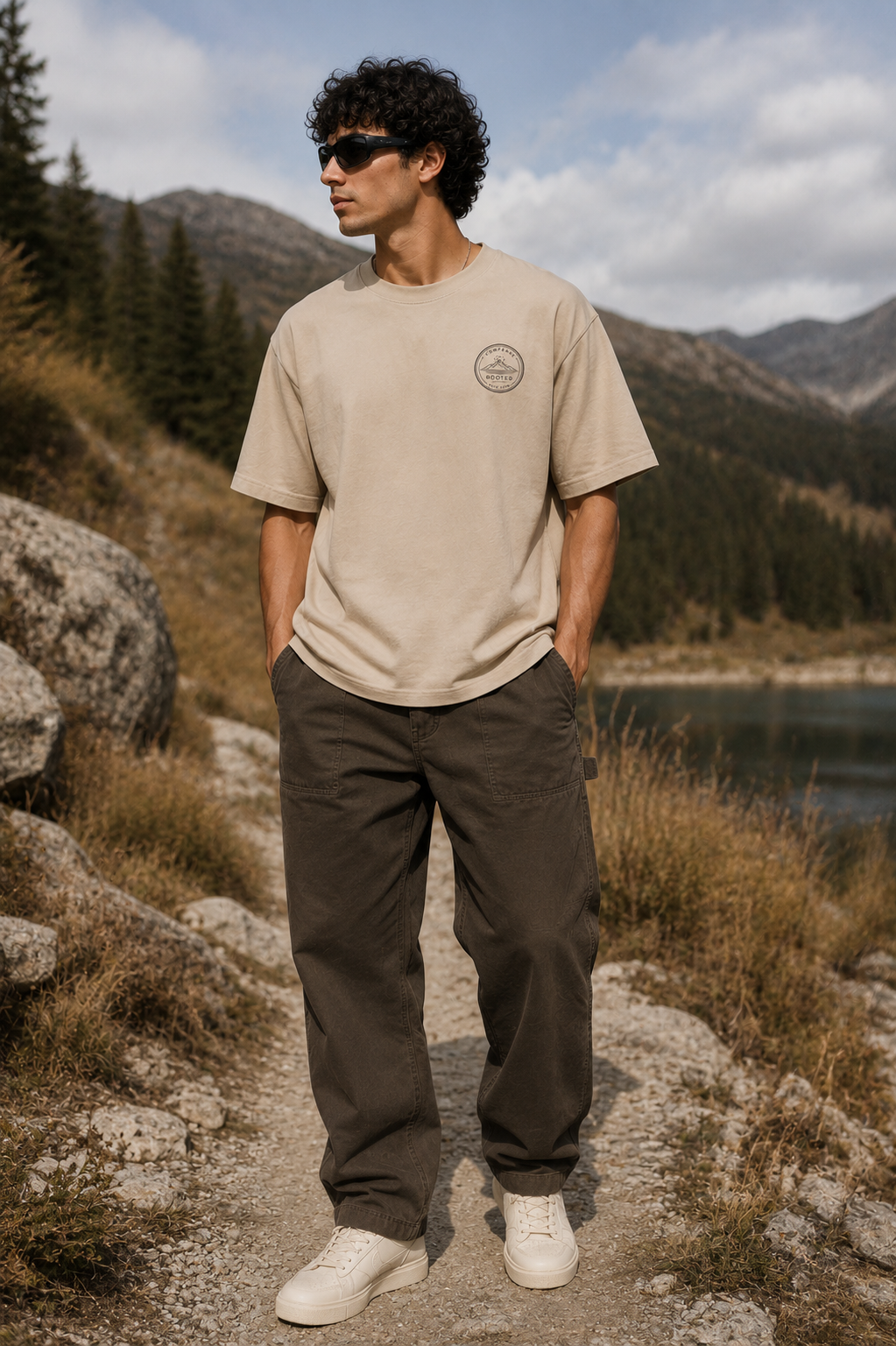 MOUNTAIN | ROOTED Premium Oversized T-Shirt