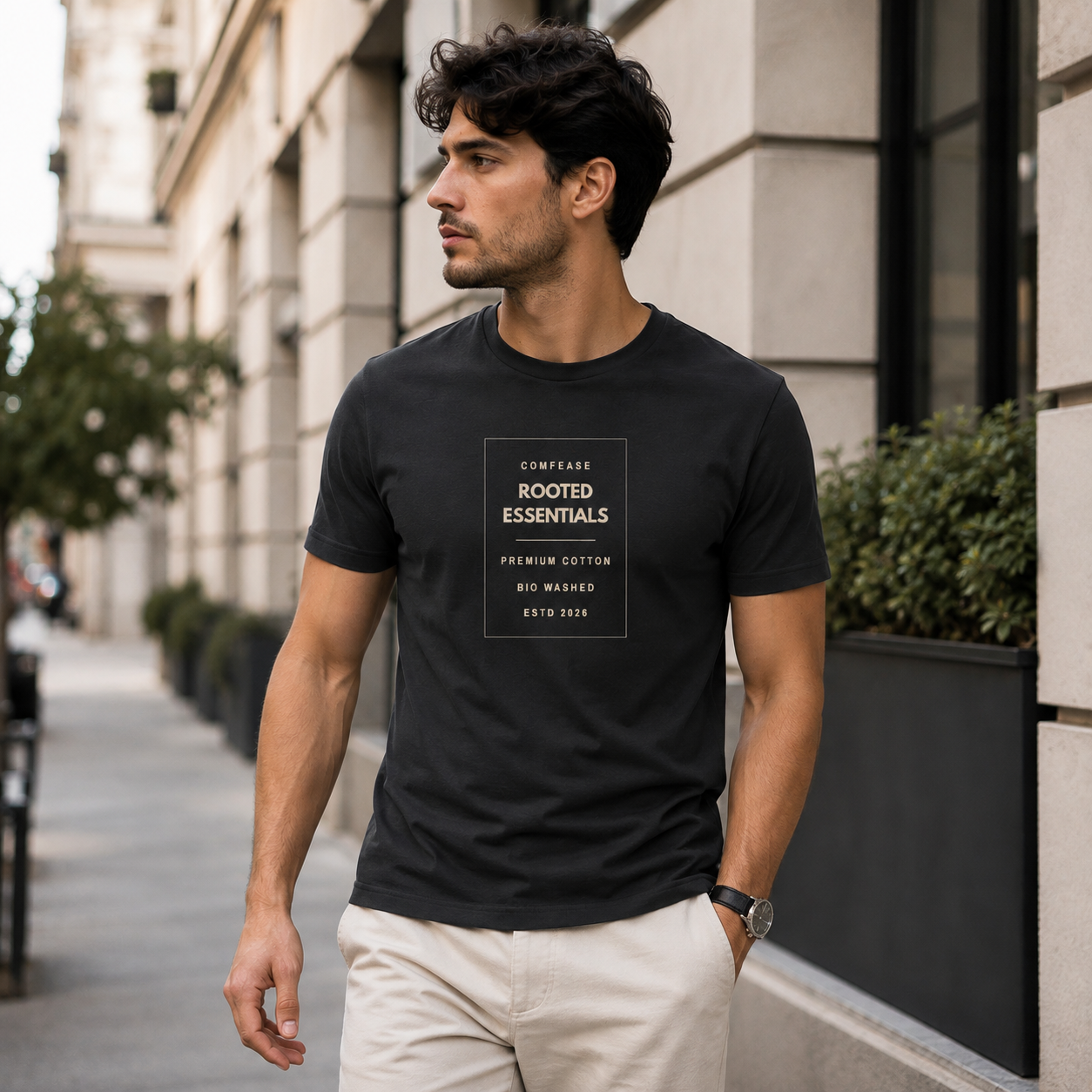 ROOTED FRAME | Essential Regular T-Shirt