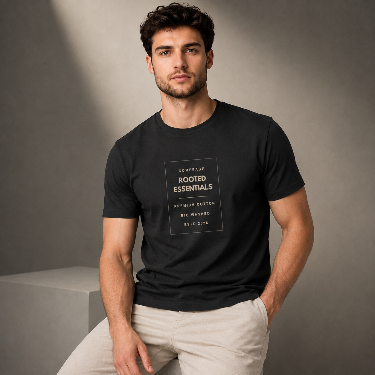 ROOTED FRAME | Essential Regular T-Shirt