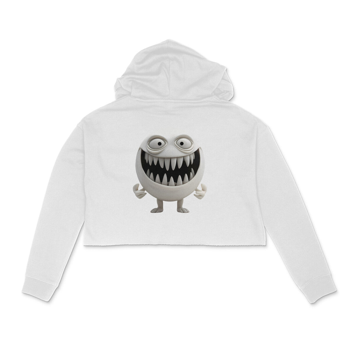 Crop hoodie- funny monster