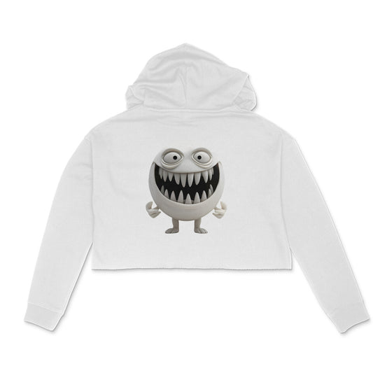 Crop hoodie- funny monster