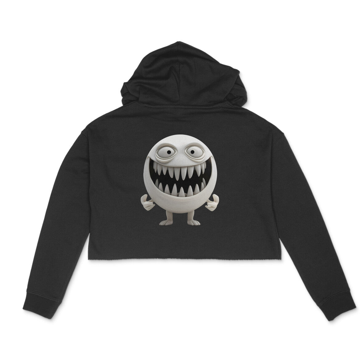 Crop hoodie- funny monster