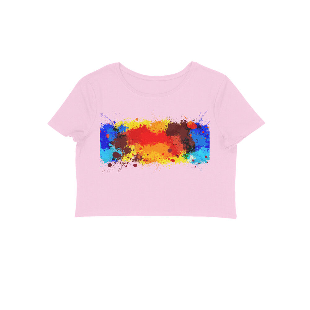 Crop top- color splash
