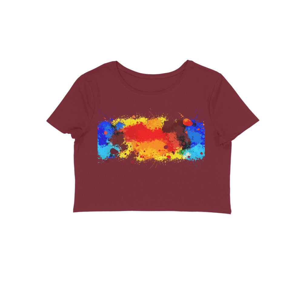 Crop top- color splash