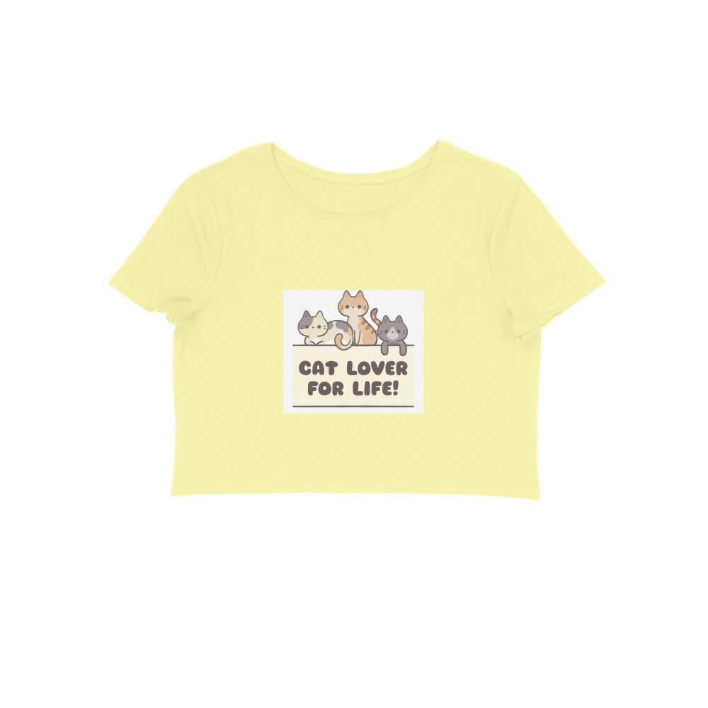 women croptop- cat lover
