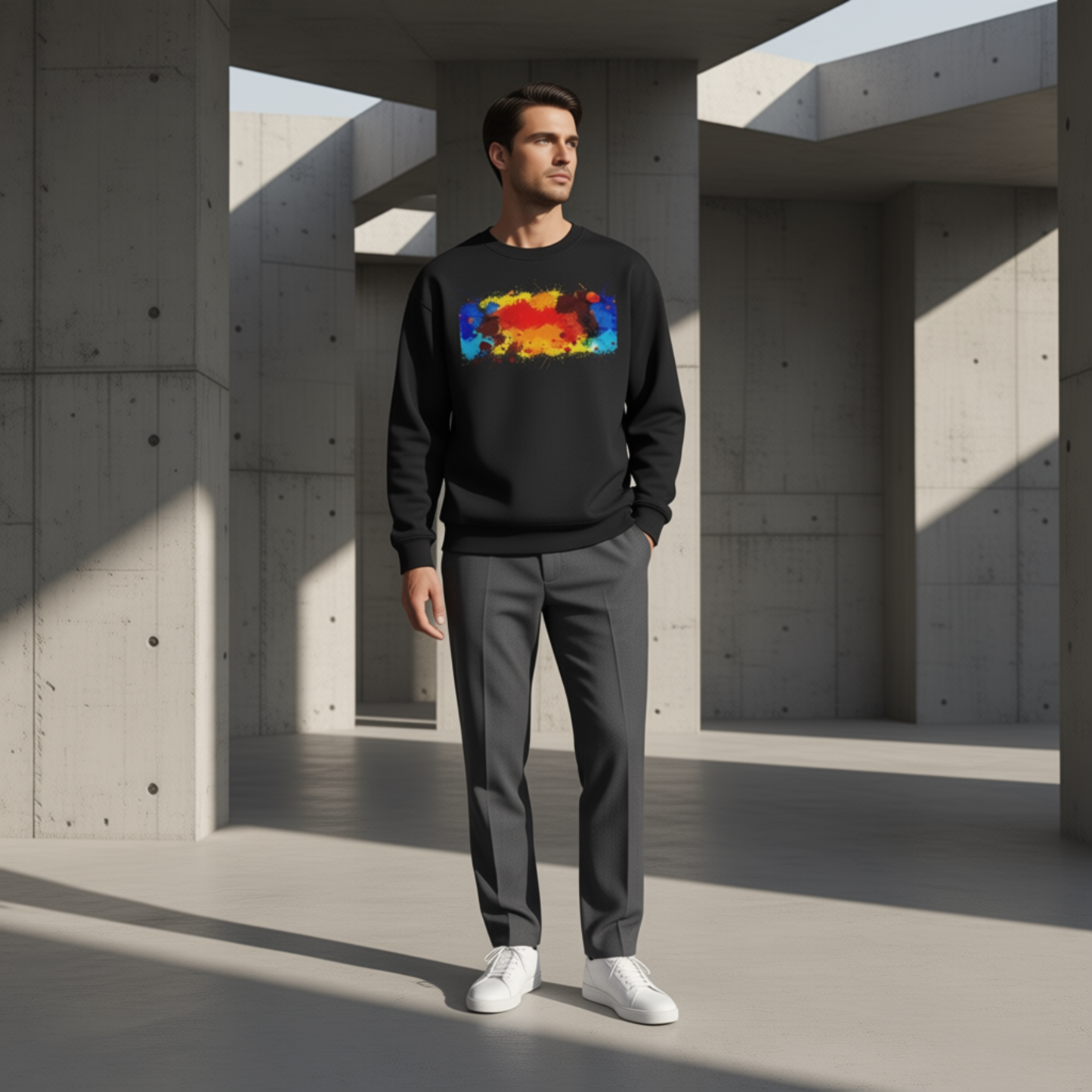 Men's sweatshirt- Color splash